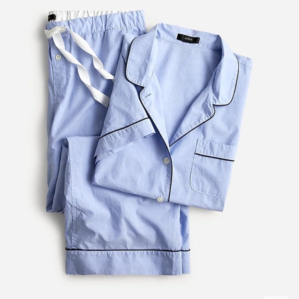 J crew End-on-end cotton long-sleeve pajama set - hydrangea